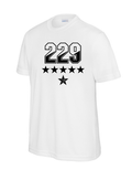 Sport Tek SS Tee White w/ 229 & Stars