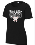 FiveStar Mama Black Cheetah with Baseball Bow