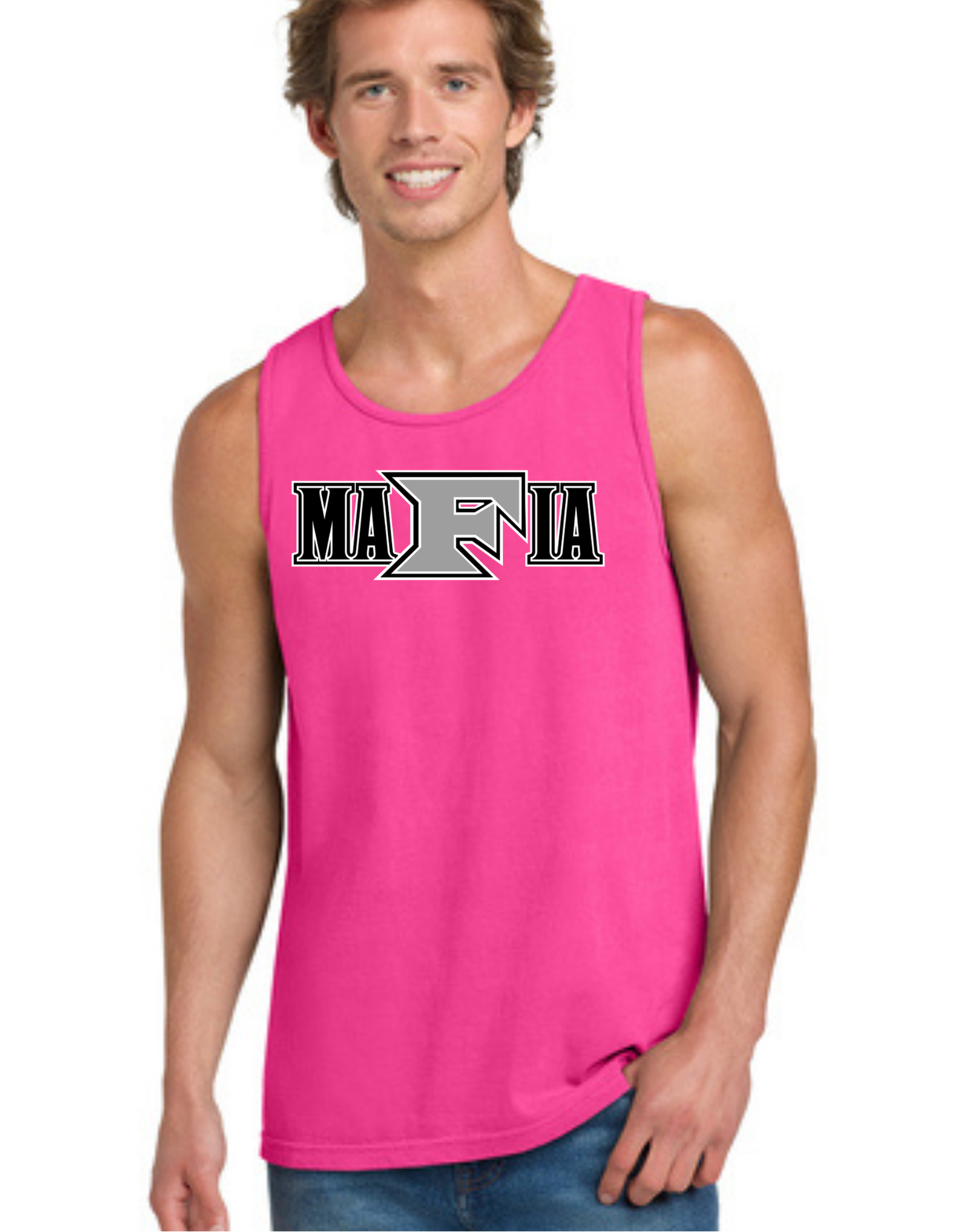 Adult Pink Five Star- Comfort Tank