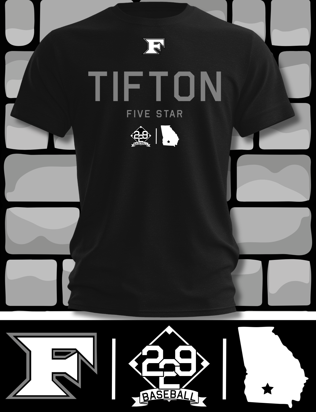 Youth Black Sport Tek w/ Tifton FiveStar