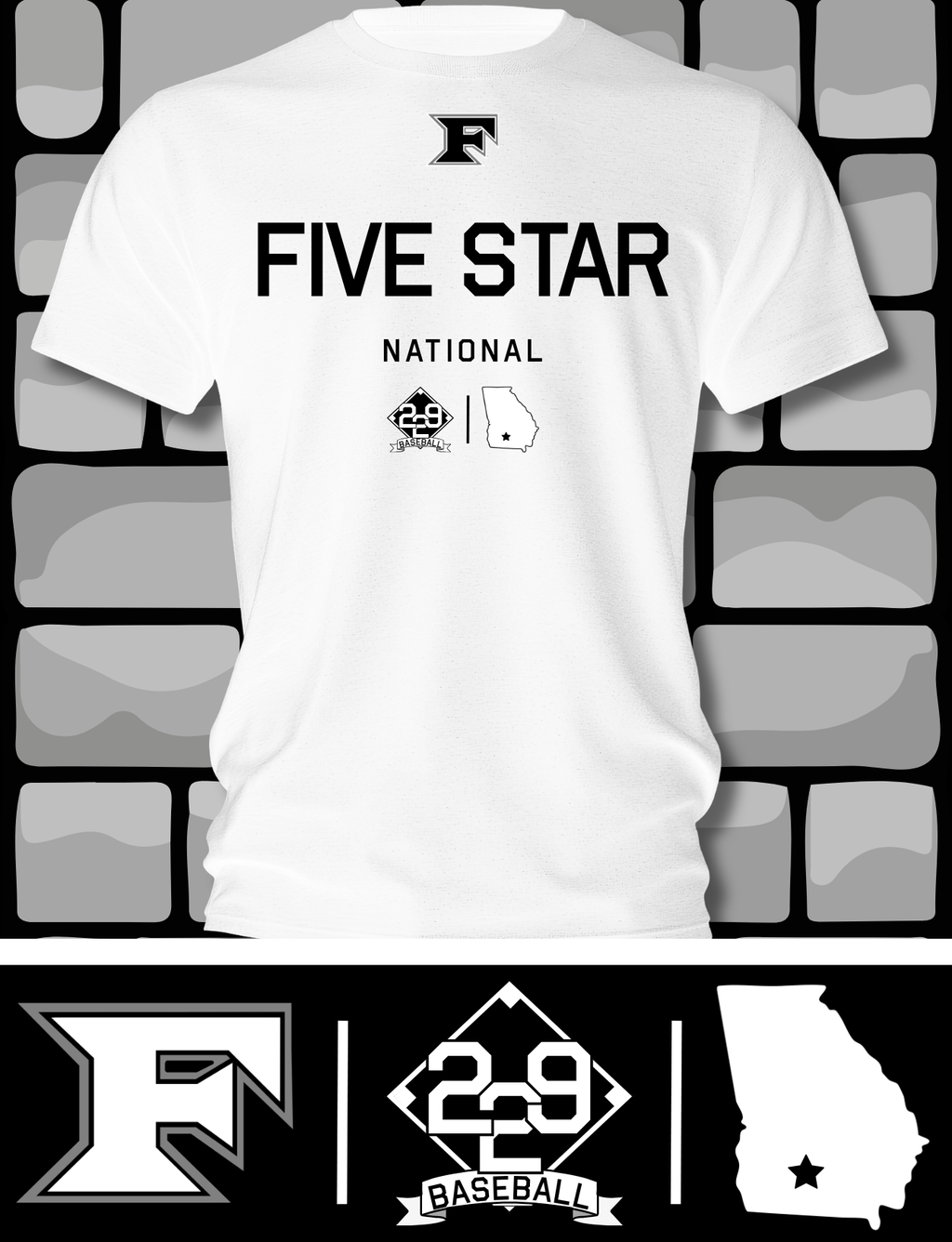 Youth White Sport Tek w/ FiveStar National