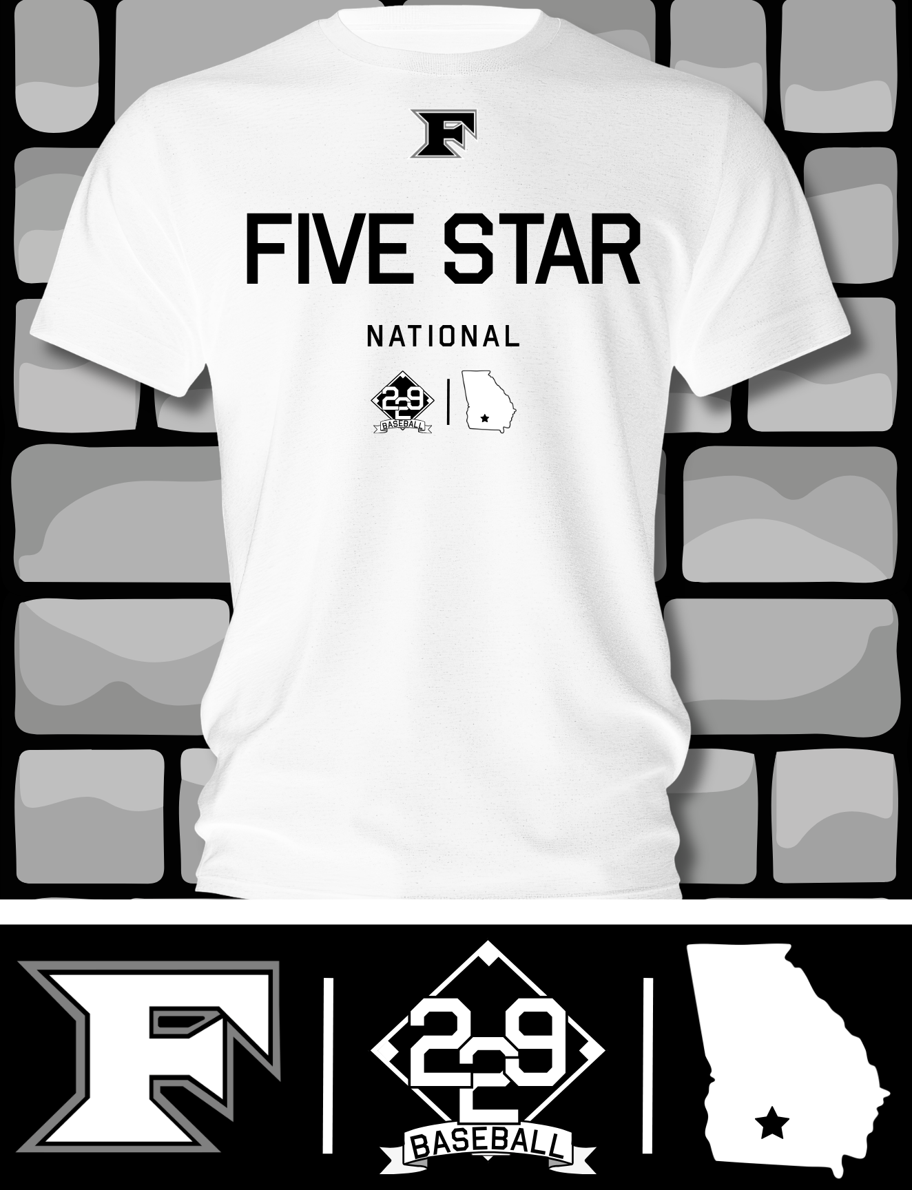 Youth White Sport Tek w/ FiveStar National