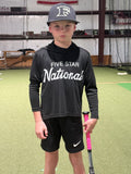 Youth Black Sport Tek Tee LS w/ Hood