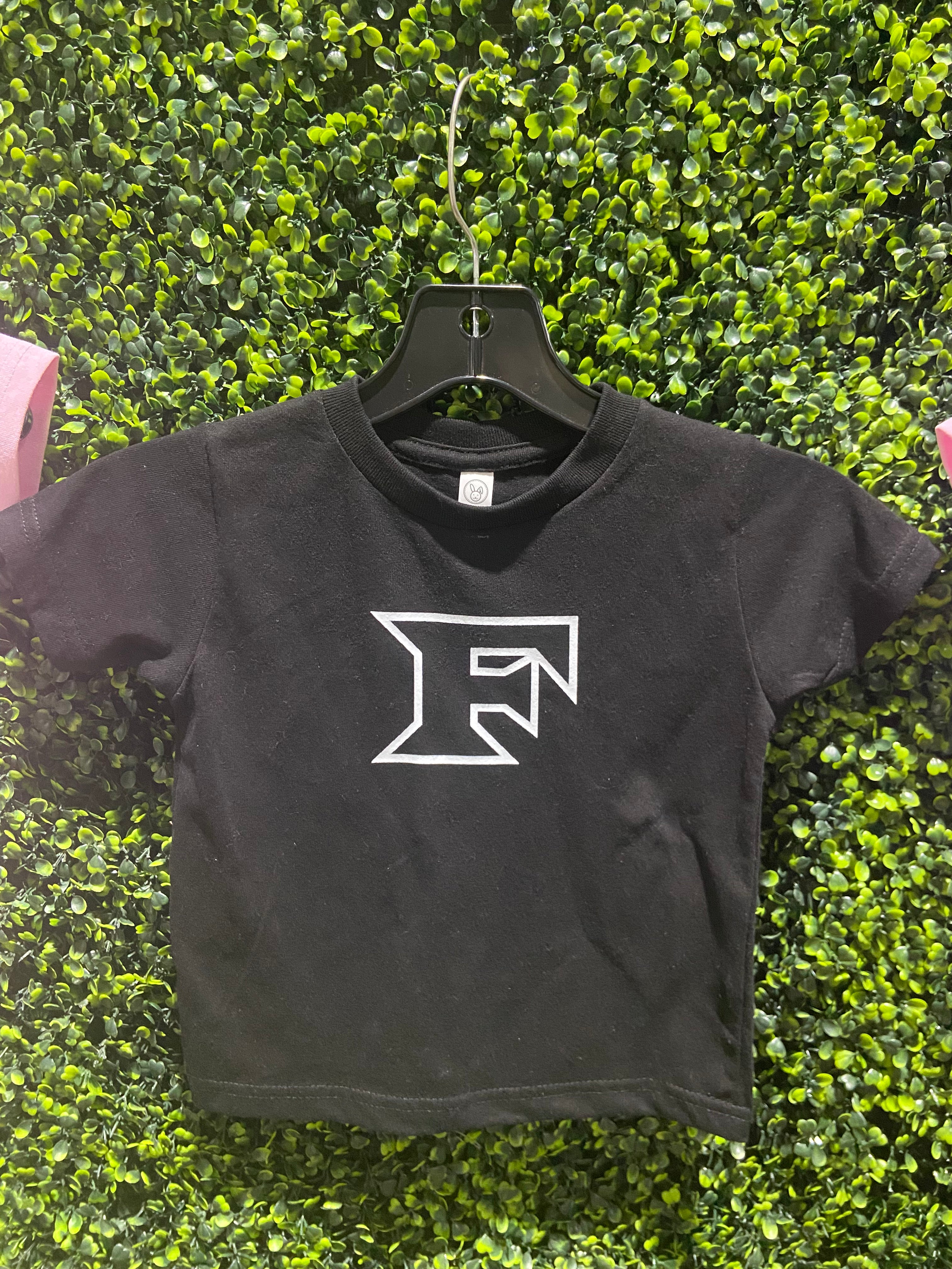 Youth Black Tee with classic F