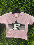 Youth Pink Tee with F Star and Stripes