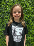 Youth FiveStar Sister Tee with Bow on Black