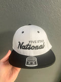Sport Tek Hat White W/ Black Bill- Fivestar National