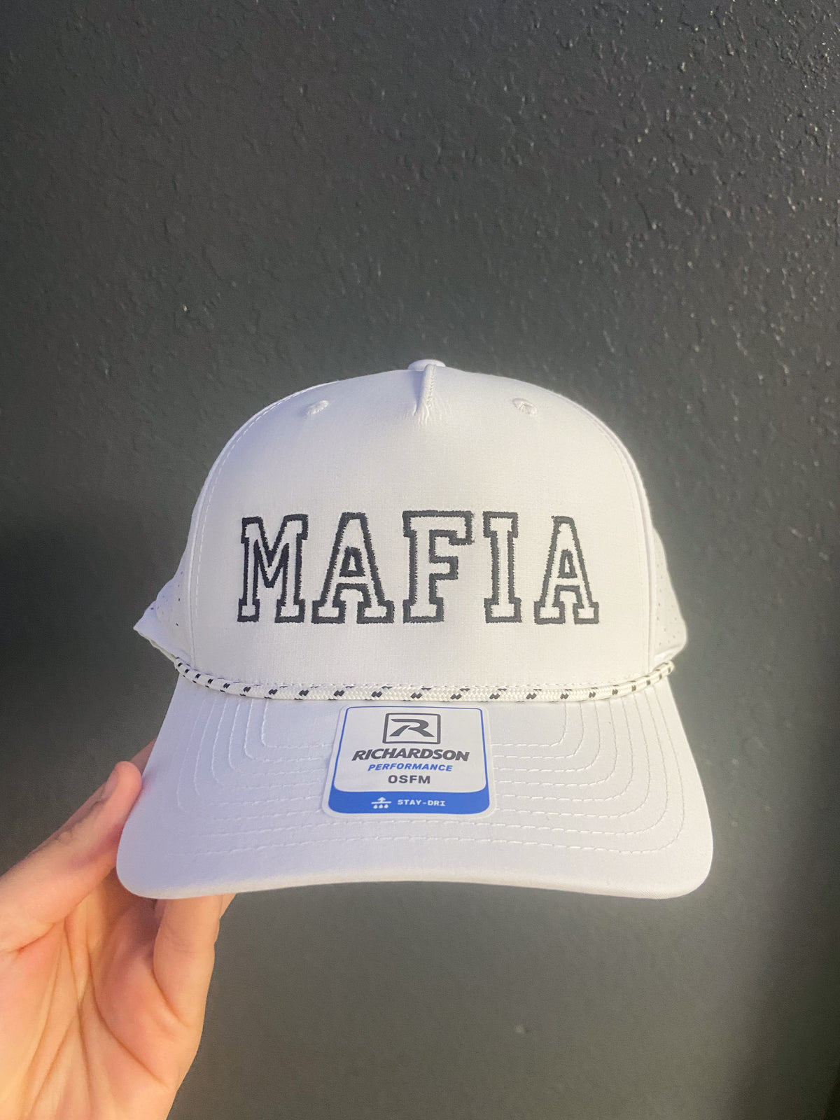 Richardson Rope Hat White- Black Hollow MAFIA